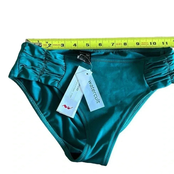 Watercult  NWT Swim bottom, size 8 ,Turquoise bathing bottom,shirring,resortwear - Picture 1 of 8